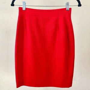 1990s Vintage Gianni Versace red wool textured mini skirt size 0